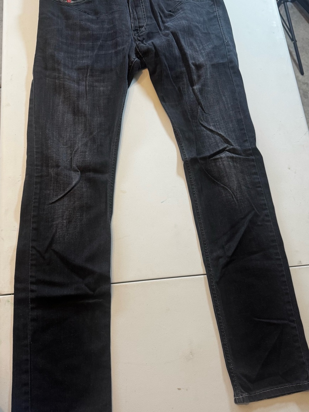 Diesel Men's Black Slim Straight Jeans
